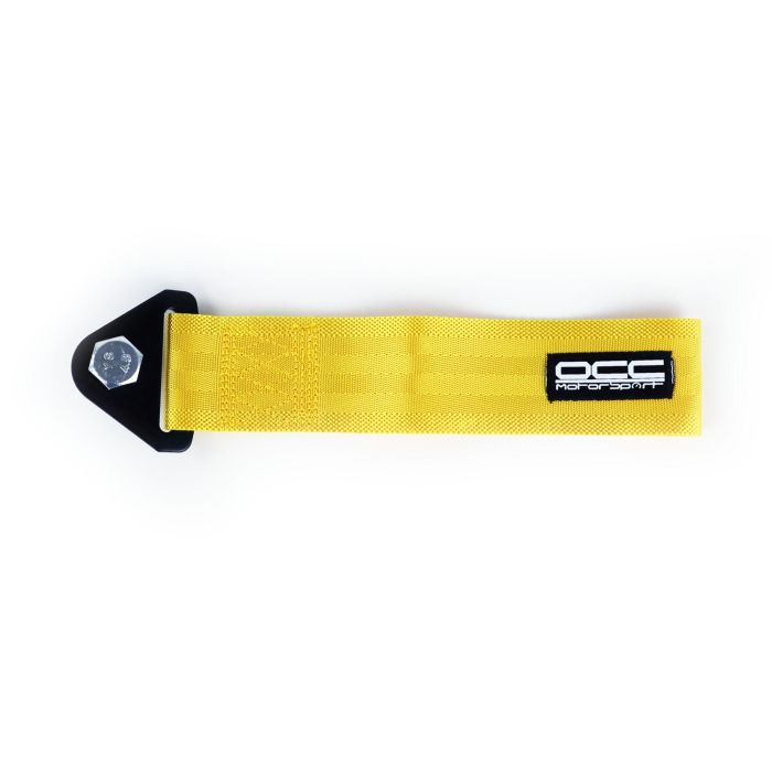 OCC Motorsport OCCRC014 Cinta de Remolque Amarilla Universal para Coche, Material Nylon de Alta Resistencia, Soporta 3000kg OCC Motorsport OCCRC014 Cinta de Remolque Amarilla Universal para Coche, Material Nylon de Alta Resistencia, Soporta 3000kg