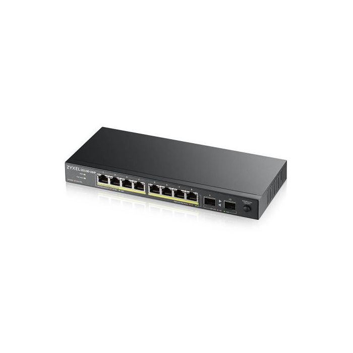 Zyxel GS1100-10HP v2 Switch No Administrado Gigabit Ethernet 8 Puertos PoE 130W Negro