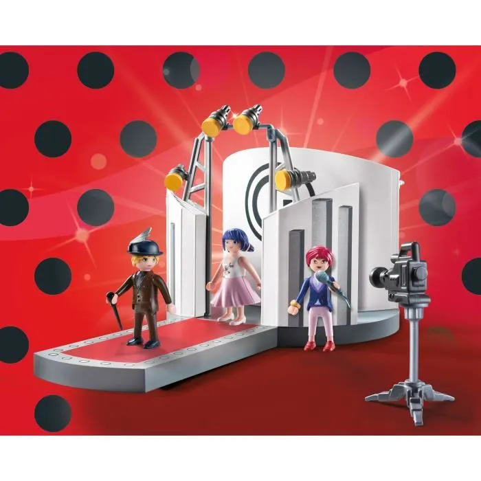 Playmobil Miraculous: Desfile de Moda en París con Marinette y Adrien, Set de Juego para Niños y Niñas con Accesorios de Maquillaje y Vestuario 1
