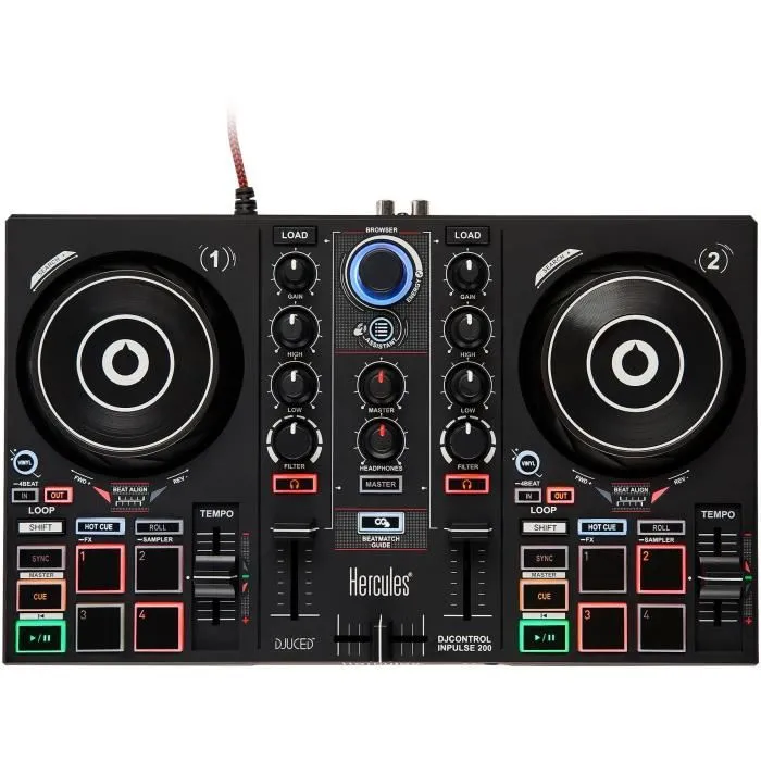 Hercules DJLEARNING KIT MK2 - Kit de DJ todo en uno para aprender a mezclar con software y tutoriales incluidos 2