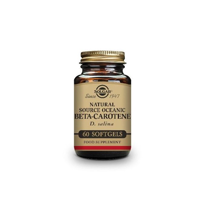 SOLGAR Betacaroteno Oceánico 7mg, Complemento Alimenticio Natural con Carotenoides, 60 Cápsulas Blandas