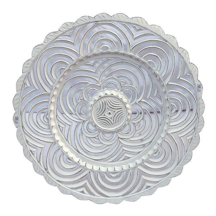 Decoracion Pared Indio DKD Home Decor Blanco 4 x 90 x 90 cm