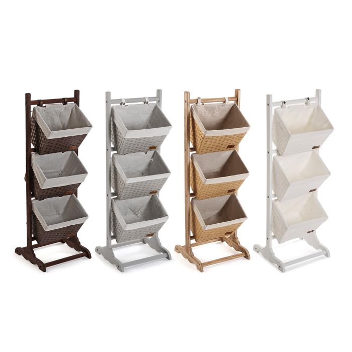 Mueble Baño 3 Cestas Marron Os Versa 35X102CM 4 Mueble Baño 3 Cestas Marron Os Versa 35X102CM 4