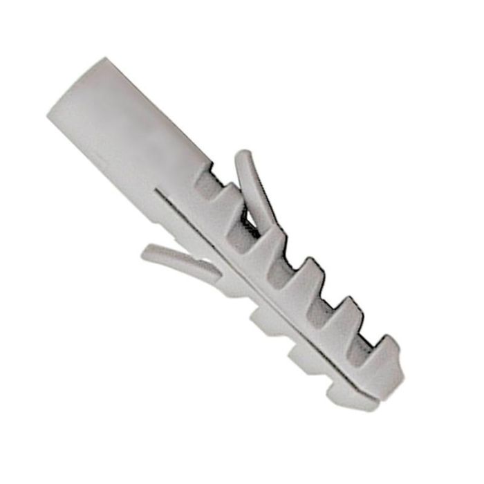 FIXTAC Taco de Fijación de Nylon Gris con Dos Patas y Acabado Liso Med.Taco 10-50 - Pack de 200 Unidades