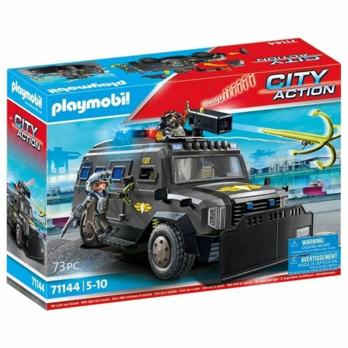 PLAYMOBIL 71144 Vehículo de Intervención de Fuerzas Especiales - Oficiales de Policía - City Action - Unidad Élite