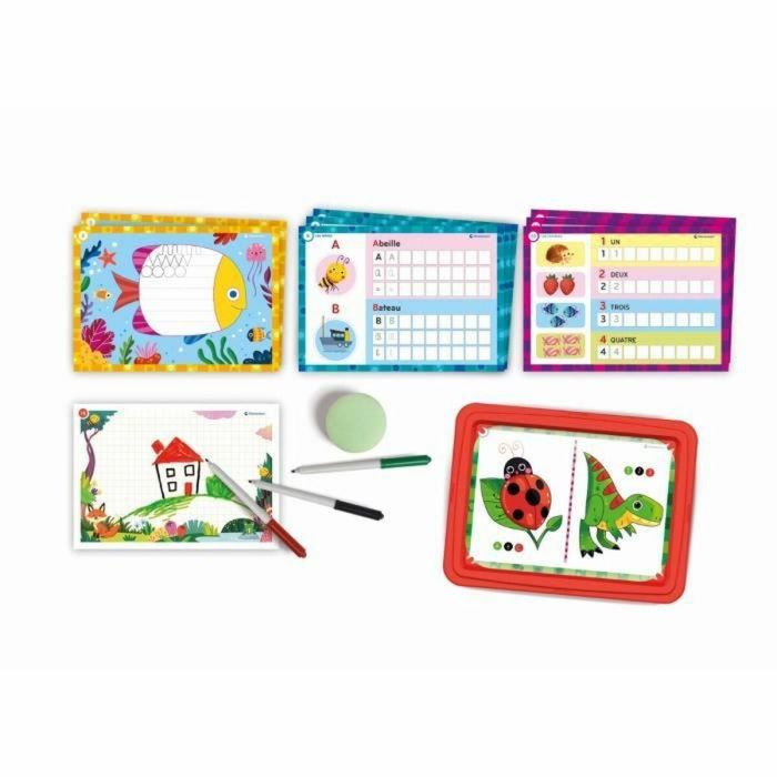 Clementoni 52673 Mi Taller de Escritura - Juego Educativo Infantil: Aprende Alfabeto, Palabras, Lenguaje con Pizarra y Tarjetas Pre-escritura 2