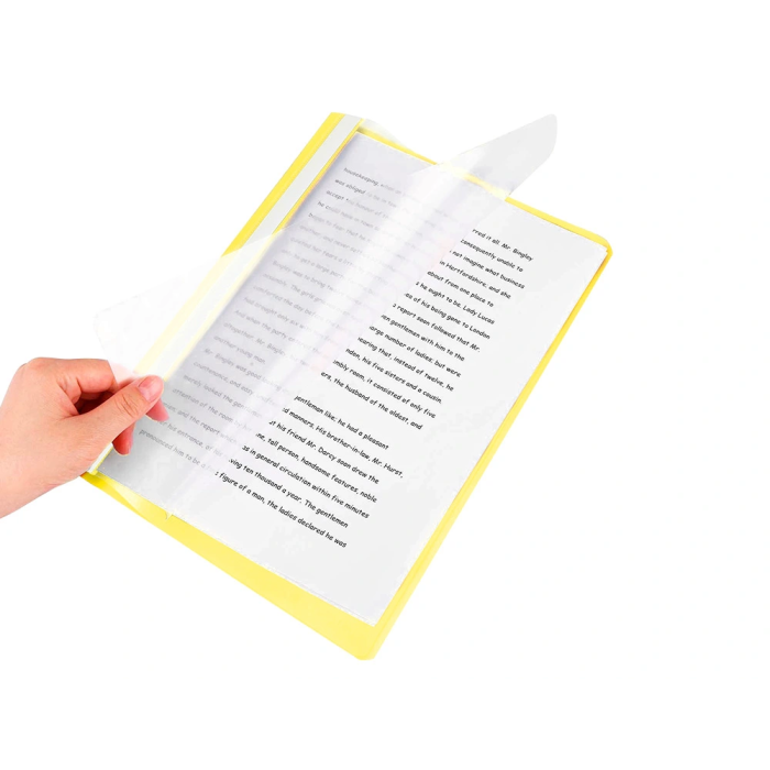 Q-connect Carpeta Dossier Fastener Plástico DIN A4 Amarilla 35x325x250 mm 10