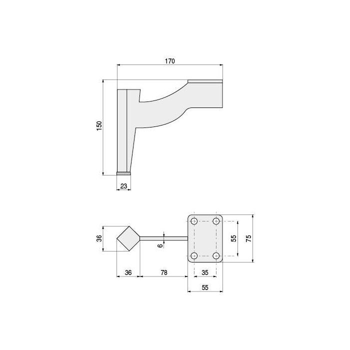 Q&Q Pata Metálica Yvette H150 para Mueble y Sofá, 150 mm de Altura, Acabado Cromo 1