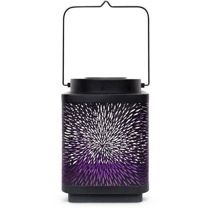 Garden Id Linterna solar Attract Morado 11 x 11 h15 cm 70703189 Autonomía 6-8 horas Móvil Botón encendido/apagado 1
