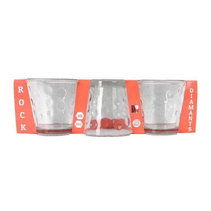 La Mediterranea Set de 6 Vasos Rock Diamants de 290 cc - Conjunto de vasos de diseño para bebidas (6 Cajas) 1