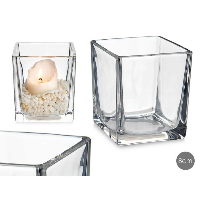Portavelas Cristal 8X8 Giftdecor (36 Unidades) Portavelas Cristal 8X8 Giftdecor (36 Unidades)