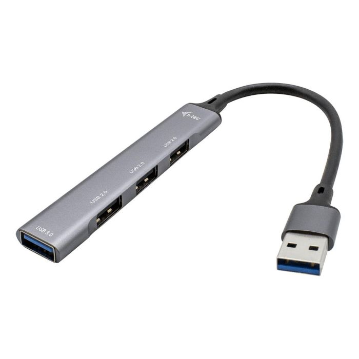 I-Tec HUB USB 3.0 Metálico con 1x USB 3.0 y 3x USB 2.0, Cable 0.19m I-Tec HUB USB 3.0 Metálico con 1x USB 3.0 y 3x USB 2.0, Cable 0.19m