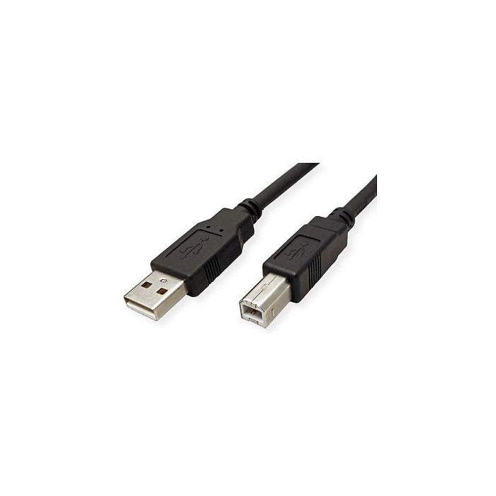 ROLINE Secomp 11.44.8808 Cable USB 2.0 A-B Macho a Macho 0.8m Negro 3