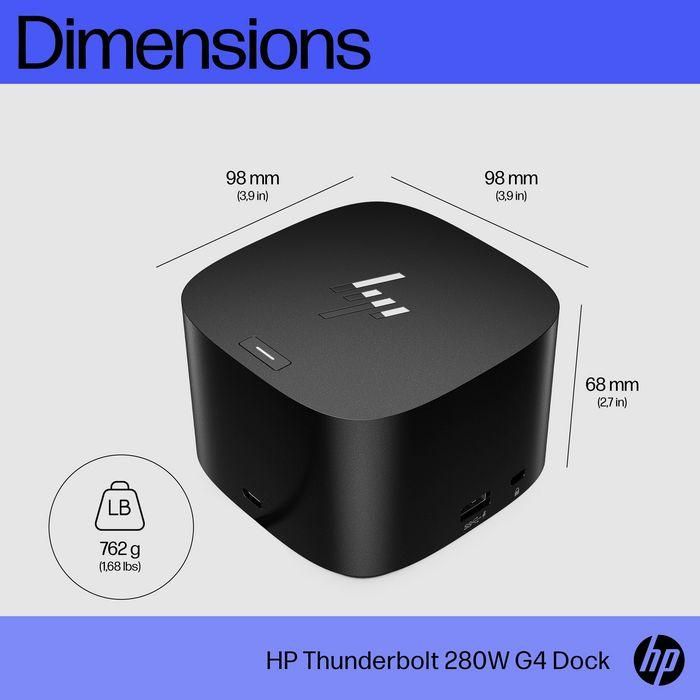 HP Thunderbolt Dock 280W G4 w/Combo Cable 16 HP Thunderbolt Dock 280W G4 w/Combo Cable 16