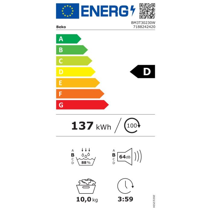 Secadora de condensación BEKO BM3T30230W