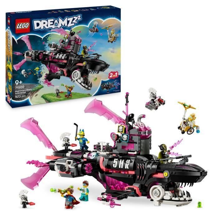 LEGO Dreamzzz 71500 Submarino Tiburón Pesadilla - Juego creativo para niños a partir de 9 años