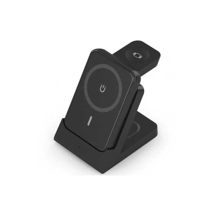 Aisens Base de Carga Inalámbrica ASCH-15W4WC064-BK 15W 4 en 1 para Móvil, Apple Watch, Auriculares, Negro