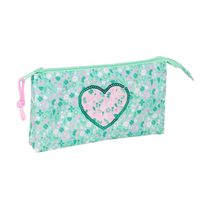 Portatodo Triple Safta Cuore Menta 22 x 12 x 3 cm 0 Portatodo Triple Safta Cuore Menta 22 x 12 x 3 cm 0