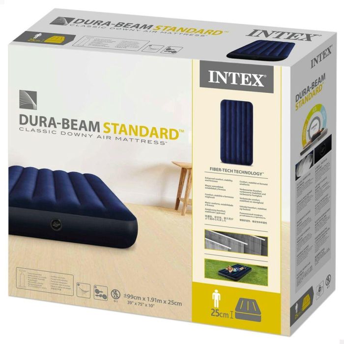 Colchón Hinchable Intex Dura-Beam Standard Classic Downy 99 x 25 x 191 cm (4 Unidades) 1