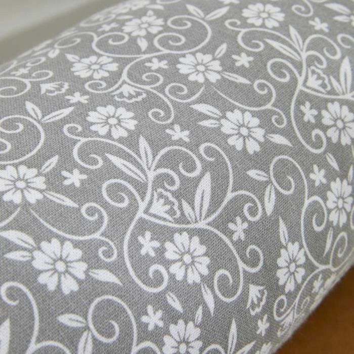Today TOD1700240621365 Cojín Polochon CHARME Estampado Capuchino Gris Oscuro 45 x 15 cm 2