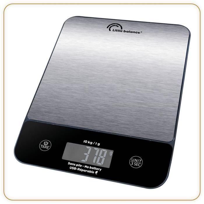 Little Balance LIT3760240787112 Báscula de Cocina Digital Happy Genius 10 de Acero Inoxidable USB Reparable 2 Little Balance LIT3760240787112 Báscula de Cocina Digital Happy Genius 10 de Acero Inoxidable USB Reparable 2