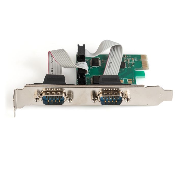 DIGITUS Tarjeta de Interfaz Serial PCIe RS232 DB9 Macho Velocidad 128.000 bps Compatible PCI Express 2.0 2