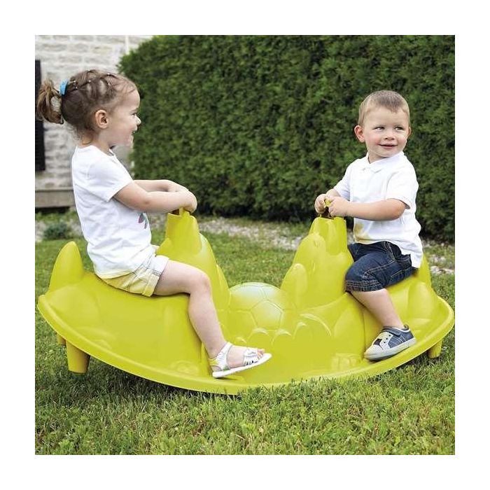 Balancín doble perro verde 115x50,70x49,50 cm