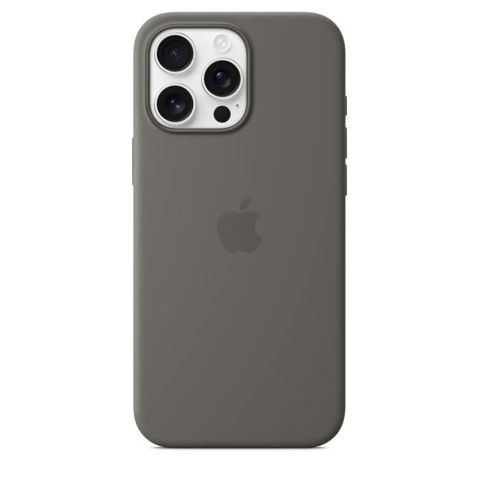 Apple Funda de Silicona para iPhone 16 Pro Max con MagSafe Gris Piedra 2 Apple Funda de Silicona para iPhone 16 Pro Max con MagSafe Gris Piedra 2