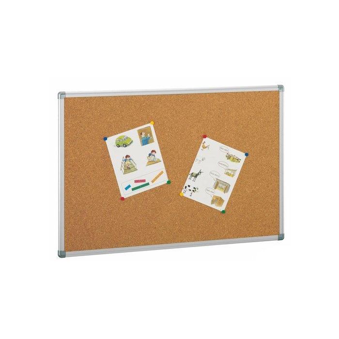 Tablero Corcho Faibo Solido Marco Aluminio 122X270 Cm
