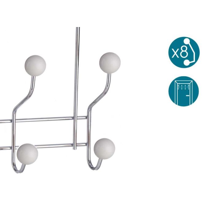 Percha para Puerta con 6 Ganchos - Blanco Berilo - 22.5x25x9 cm (24 Unidades) 3 Percha para Puerta con 6 Ganchos - Blanco Berilo - 22.5x25x9 cm (24 Unidades) 3
