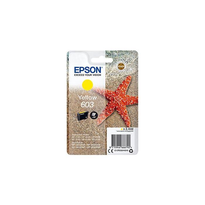 Epson Cartucho de tinta 603 Ink - Amarillo. Solución de impresión confiable y de bajo costo. Epson Cartucho de tinta 603 Ink - Amarillo. Solución de impresión confiable y de bajo costo.