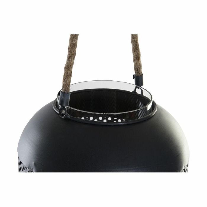 DKD Home Decor Portavela Loft Negro Marrón Metal Cuerda Cristal 22 x 43 x 22 cm 1 DKD Home Decor Portavela Loft Negro Marrón Metal Cuerda Cristal 22 x 43 x 22 cm 1