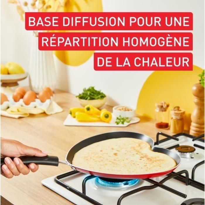 Sartén para crepes Tefal Heart  25 cm  revestimiento antiadherente  Tecnología Thermo-Spot  Edición limitada 1