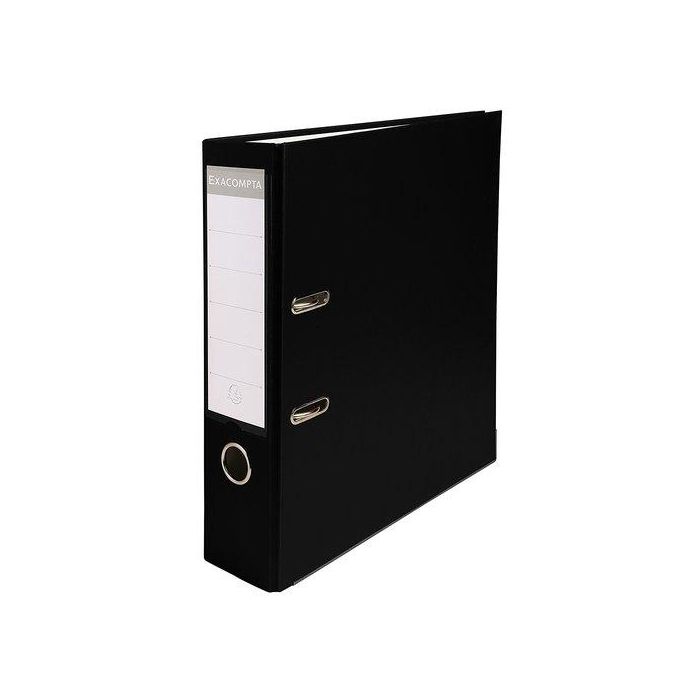 Archivador Palanca Exacompta Forrado Pp Rado A4 80Mm Negro