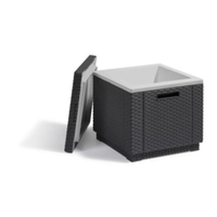 ALLIBERT Keter Mesa de Centro Arcón con Aislamiento Térmico Exterior de Resina Tejida Gris 7