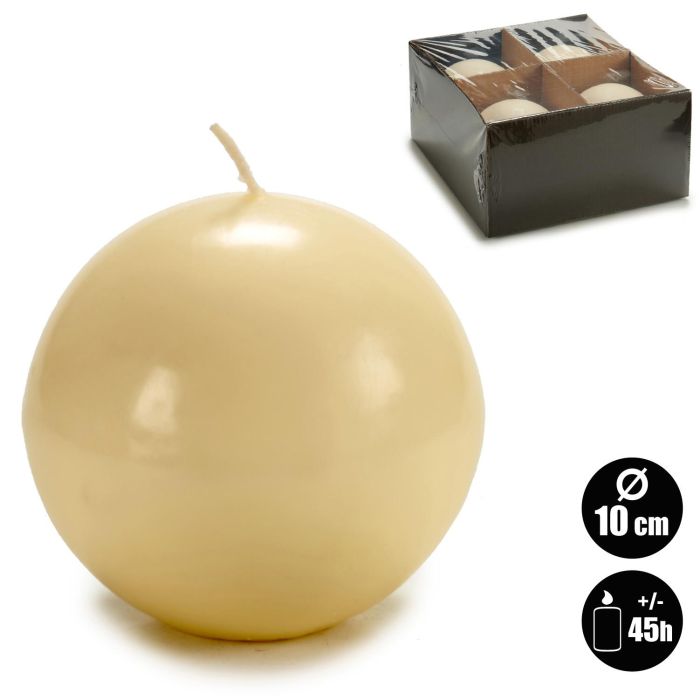 Vela Bola Crema Diam 10Cm Acorde (12 Unidades) 3 Vela Bola Crema Diam 10Cm Acorde (12 Unidades) 3