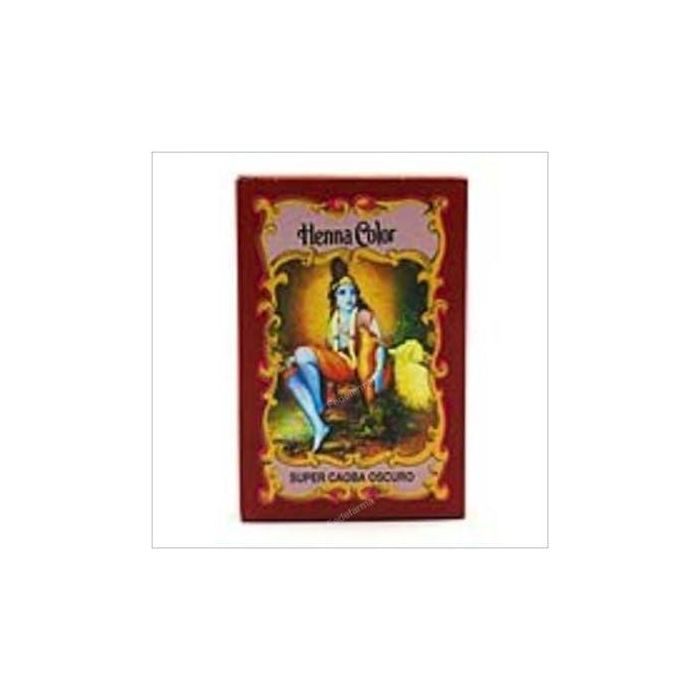 RADHE SHYAM Tinte Natural para el pelo Henna Polvo Super Caoba Oscuro 100g Vegano Sin Amoniaco ni PPD