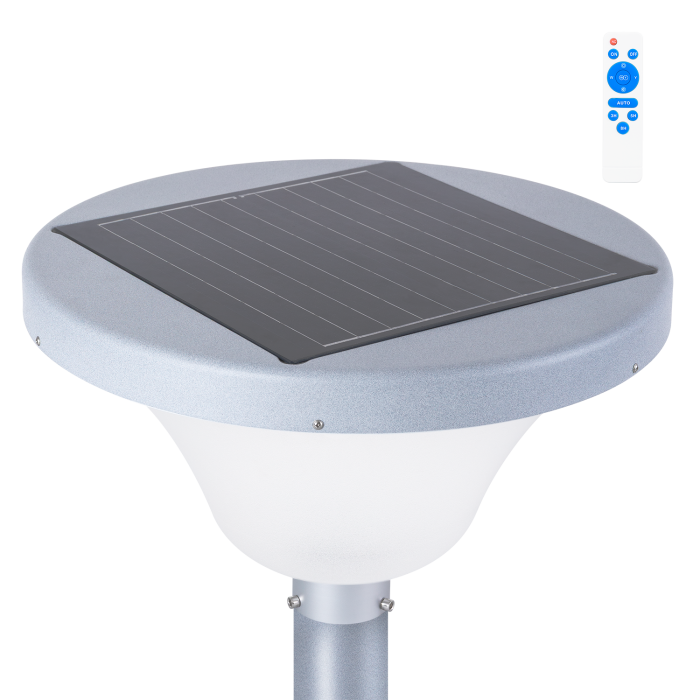 Farola LED Solar Circular para Jardines 45W con Detector Proximidad