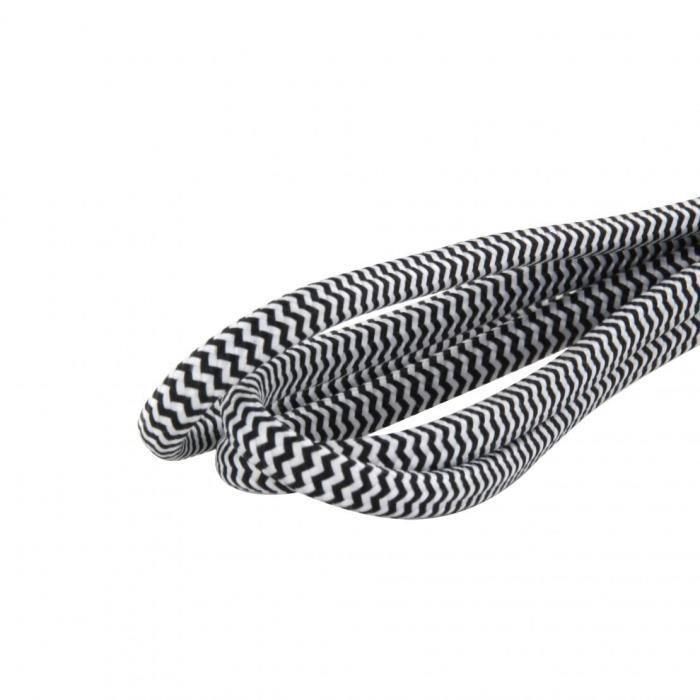 Chacon CHA5411478661115 Extensión Eléctrica de Cable Textil 6 Amperios 1.5 Metros Negro/Blanco 1 Chacon CHA5411478661115 Extensión Eléctrica de Cable Textil 6 Amperios 1.5 Metros Negro/Blanco 1