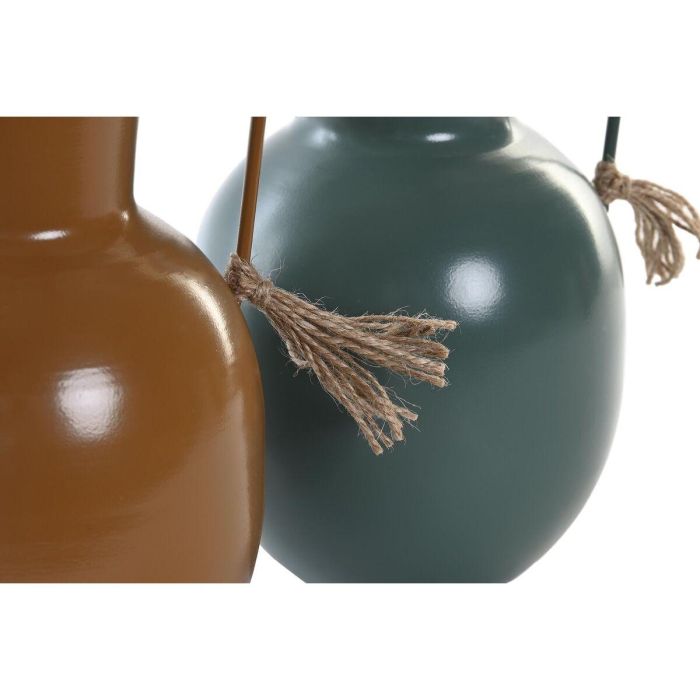 Jarron Boho DKD Home Decor Mostaza Verde 13 x 24 x 14.5 cm (2 Unidades) 2 Jarron Boho DKD Home Decor Mostaza Verde 13 x 24 x 14.5 cm (2 Unidades) 2