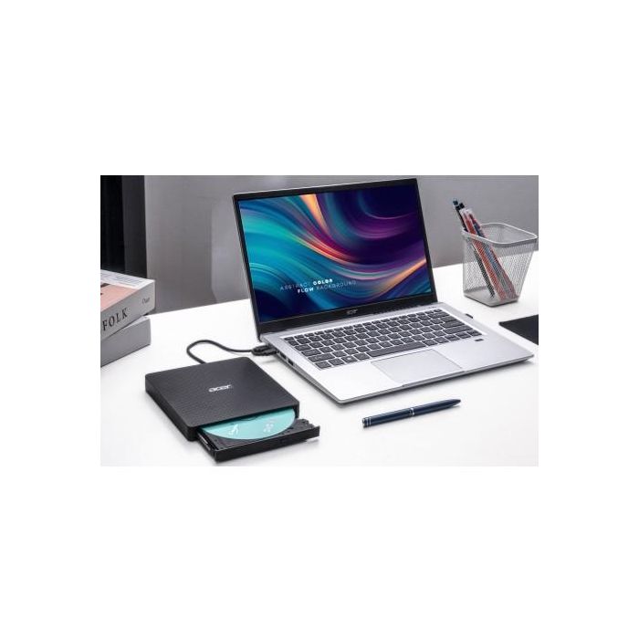 Acer AXD001 DVD Writer externo portátil USB 3.2 Gen 1 Ranura Negro para CD/DVD-ROM/R/RW 5