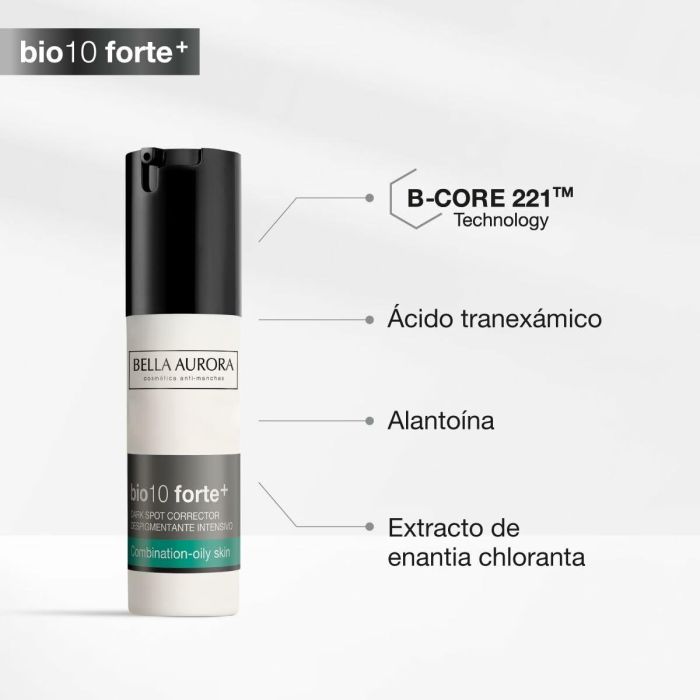 Bella Aurora BIO10 FORTE+ serum despigmentante para piel mixta-grasa 30 ml. Reduce manchas y poros, matificante 3 Bella Aurora BIO10 FORTE+ serum despigmentante para piel mixta-grasa 30 ml. Reduce manchas y poros, matificante 3