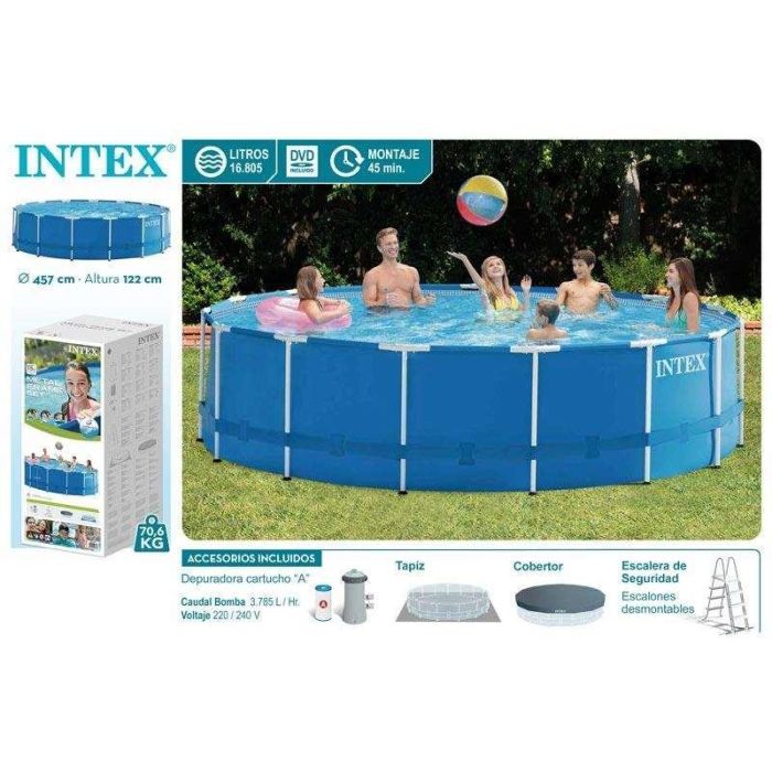 Piscina Circular con Depuradora Intex 457 x 122 cm Redonda 2 Piscina Circular con Depuradora Intex 457 x 122 cm Redonda 2