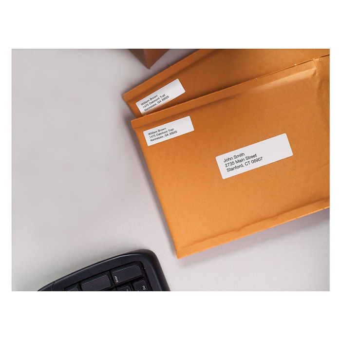 Dymo 11352 Etiquetas de Transferencia Térmica LabelWriter, Negras sobre Fondo Blanco, 25x54 mm, Grandes de Dirección del Remitente, Rollo 500 uds 1