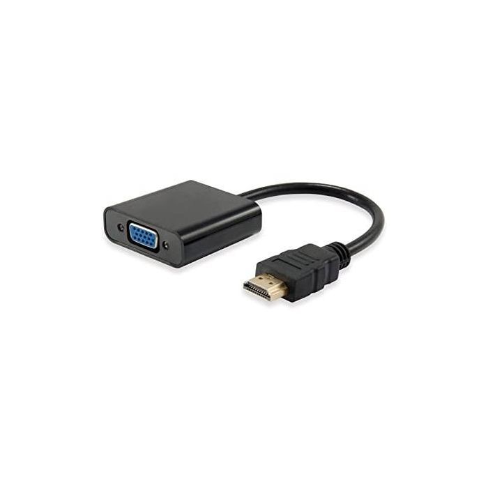 Nilox Cable Adaptador HDMI Macho a VGA Hembra Negro - Conecta dispositivos HD a pantallas VGA