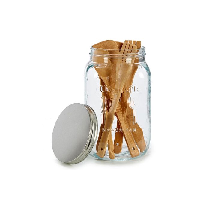 Vivalto Tarro Multiusos Cristal Tapa Acero 5L (5000 ml) 17x27.5x17 cm (Set de 6) Vivalto Tarro Multiusos Cristal Tapa Acero 5L (5000 ml) 17x27.5x17 cm (Set de 6)