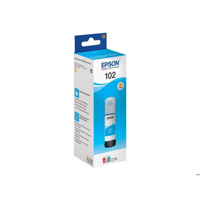 Epson Tinta Bote Cian Ecotank Et-2700, 2750, 3700, 3750, 4750 - Nº 102 1 Epson Tinta Bote Cian Ecotank Et-2700, 2750, 3700, 3750, 4750 - Nº 102 1