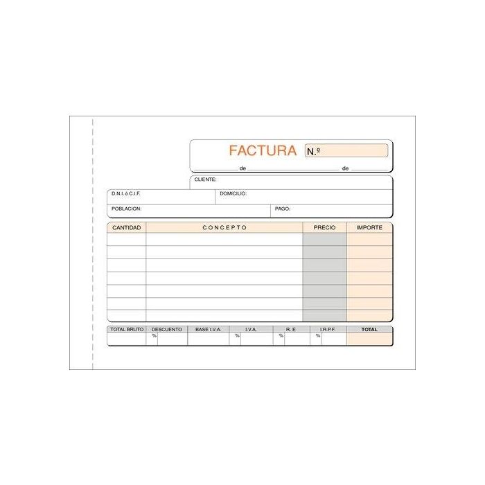 Talonario Facturas 8º Apdo Dupli Loan (Set de 10)
