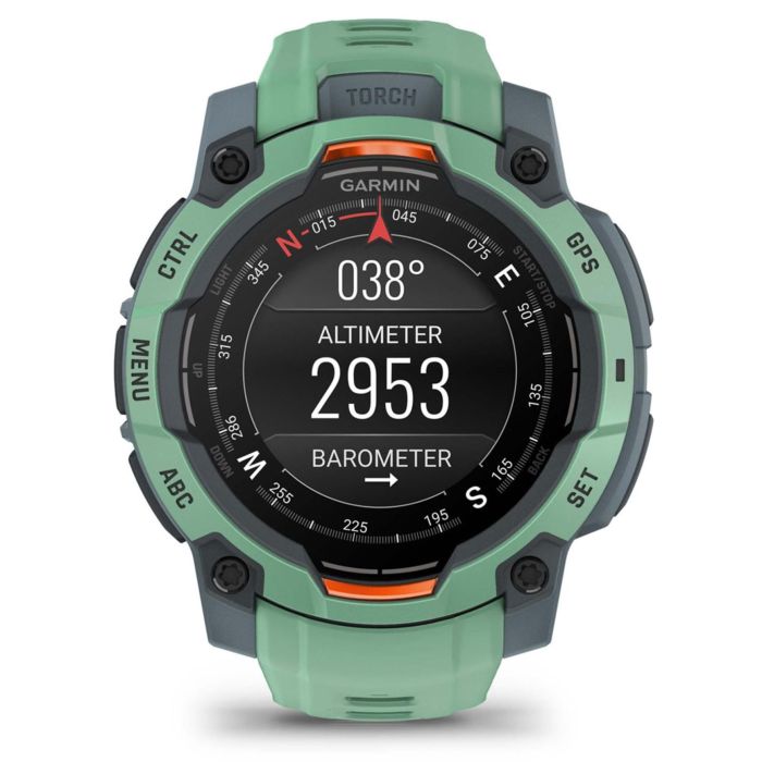 Garmin Instinct 3 Smartwatch AMOLED 1.2" (3,05 cm) 390x390 Píxeles 45mm con GPS y Pantalla Táctil Correa Silicona Verde 6