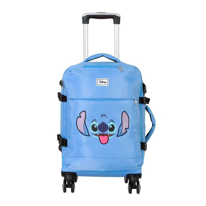 Disney Lilo y Stitch Maleta de Cabina 4 Ruedas Azul con Bolsillos Exteriores y Puerto USB 1